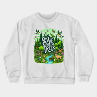 Guardians of the Forest: Save Our Trees Crewneck Sweatshirt